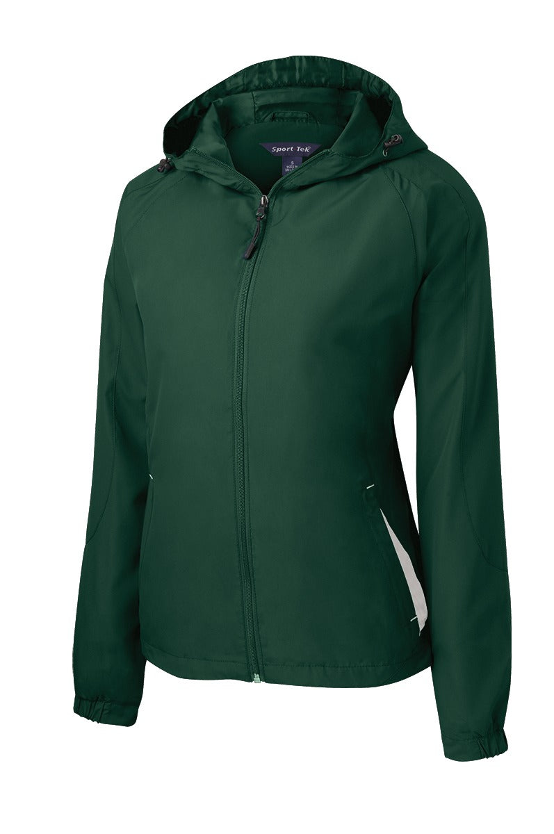 Sport-Tek Women's Colorblock Hooded Raglan Jacket. LST76