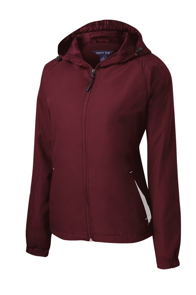 Sport-Tek Women's Colorblock Hooded Raglan Jacket. LST76