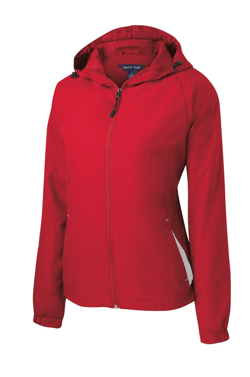 Sport-Tek Women's Colorblock Hooded Raglan Jacket. LST76