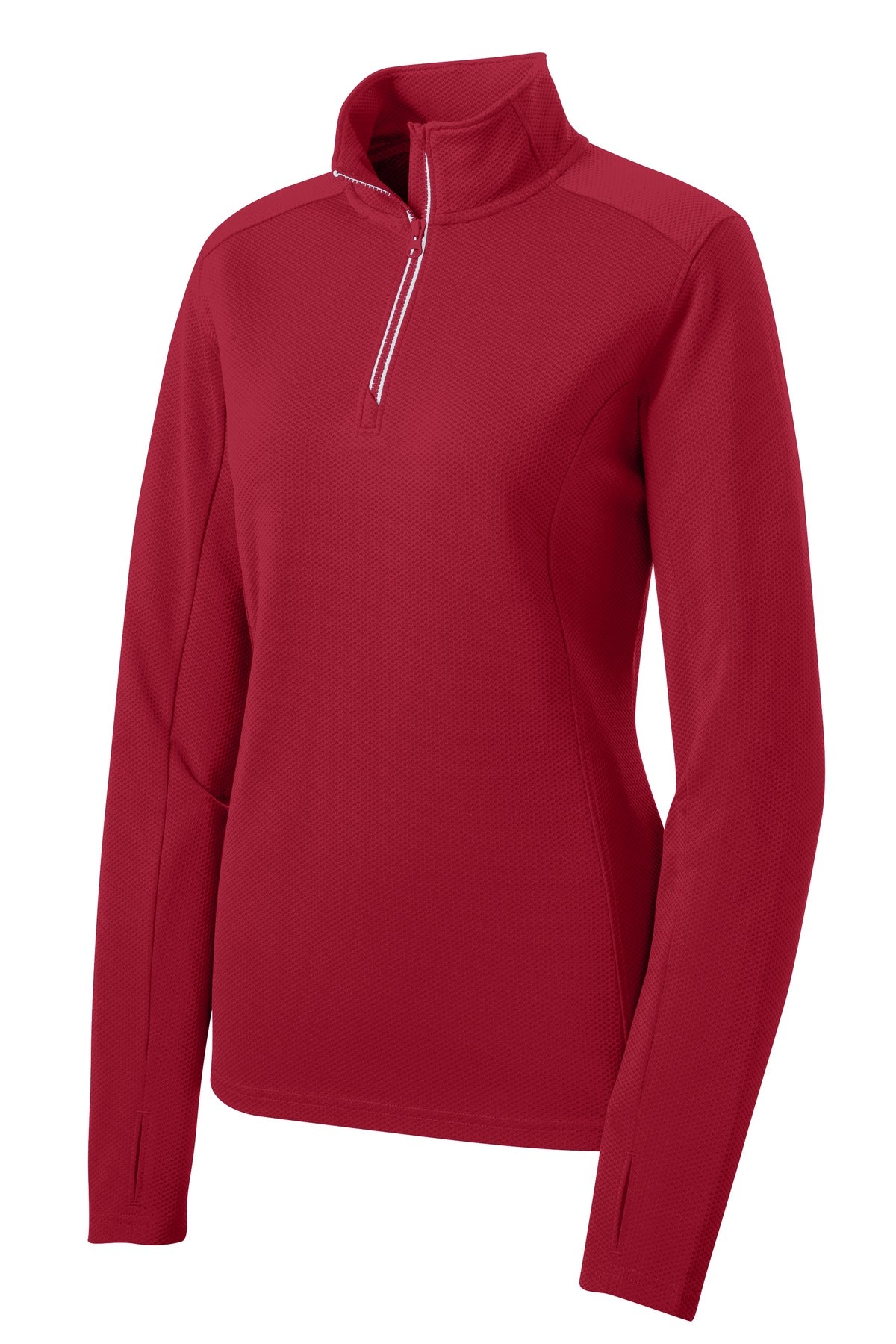 Sport-Tek Women's Sport-Wick Textured 1/4-Zip Pullover. LST860