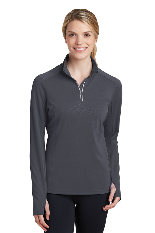 Sport-Tek Women's Sport-Wick Textured 1/4-Zip Pullover. LST860