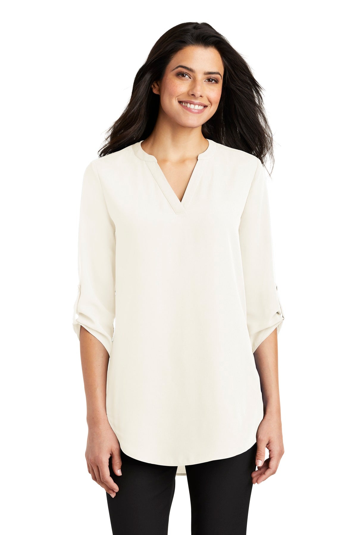 SanMar LW701_ivorychiffon_model_front_012019.jpg