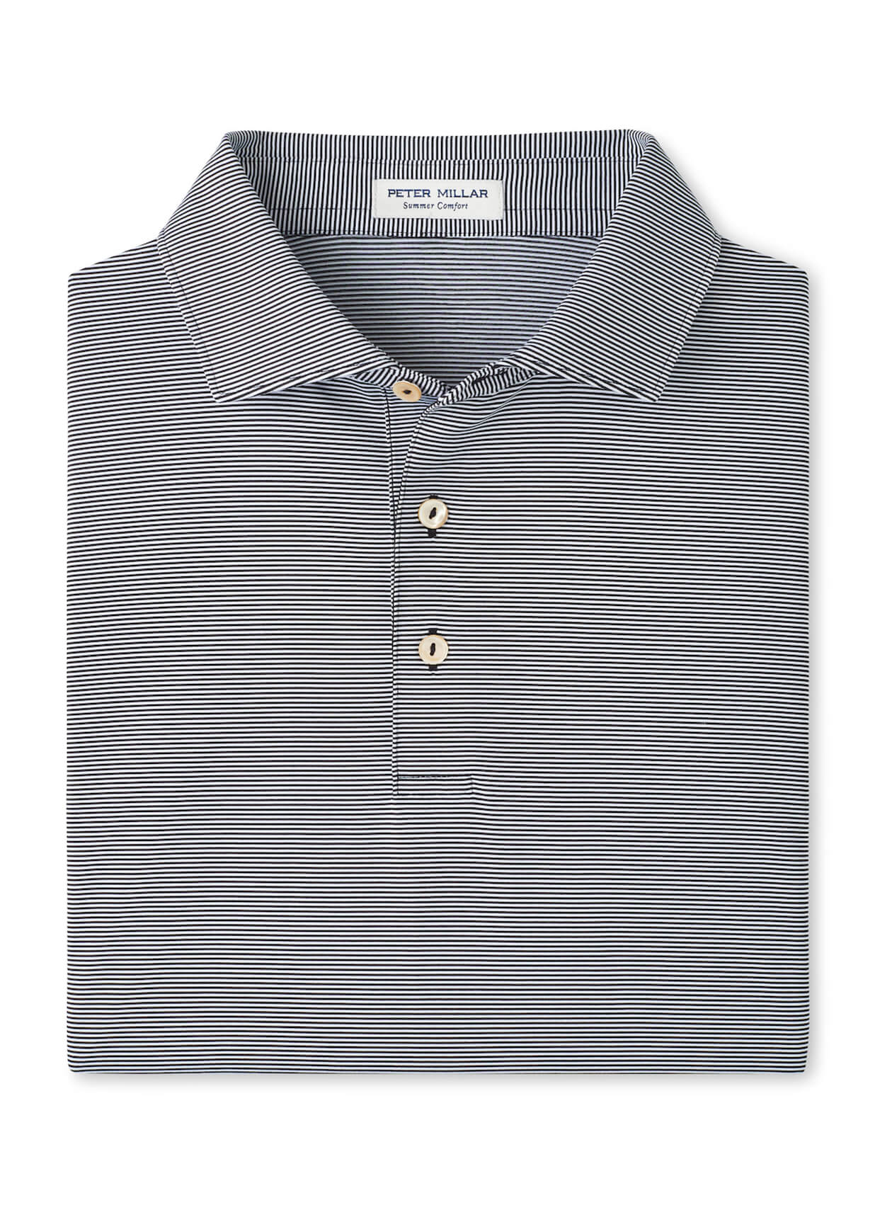 Peter Millar Men's Jubilee Striped Polo - Black - SM