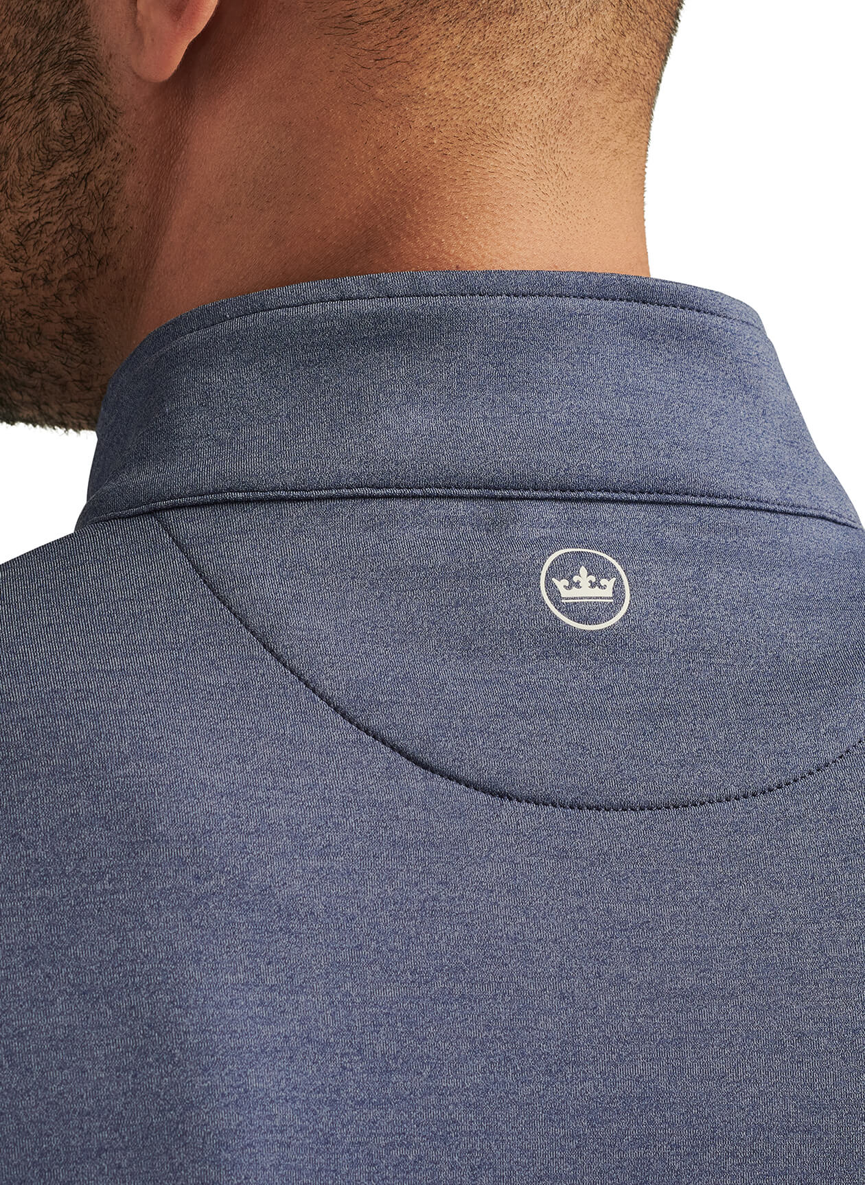 Peter Millar Men's Perth Performance Melange Quarter-Zip - Navy - XL