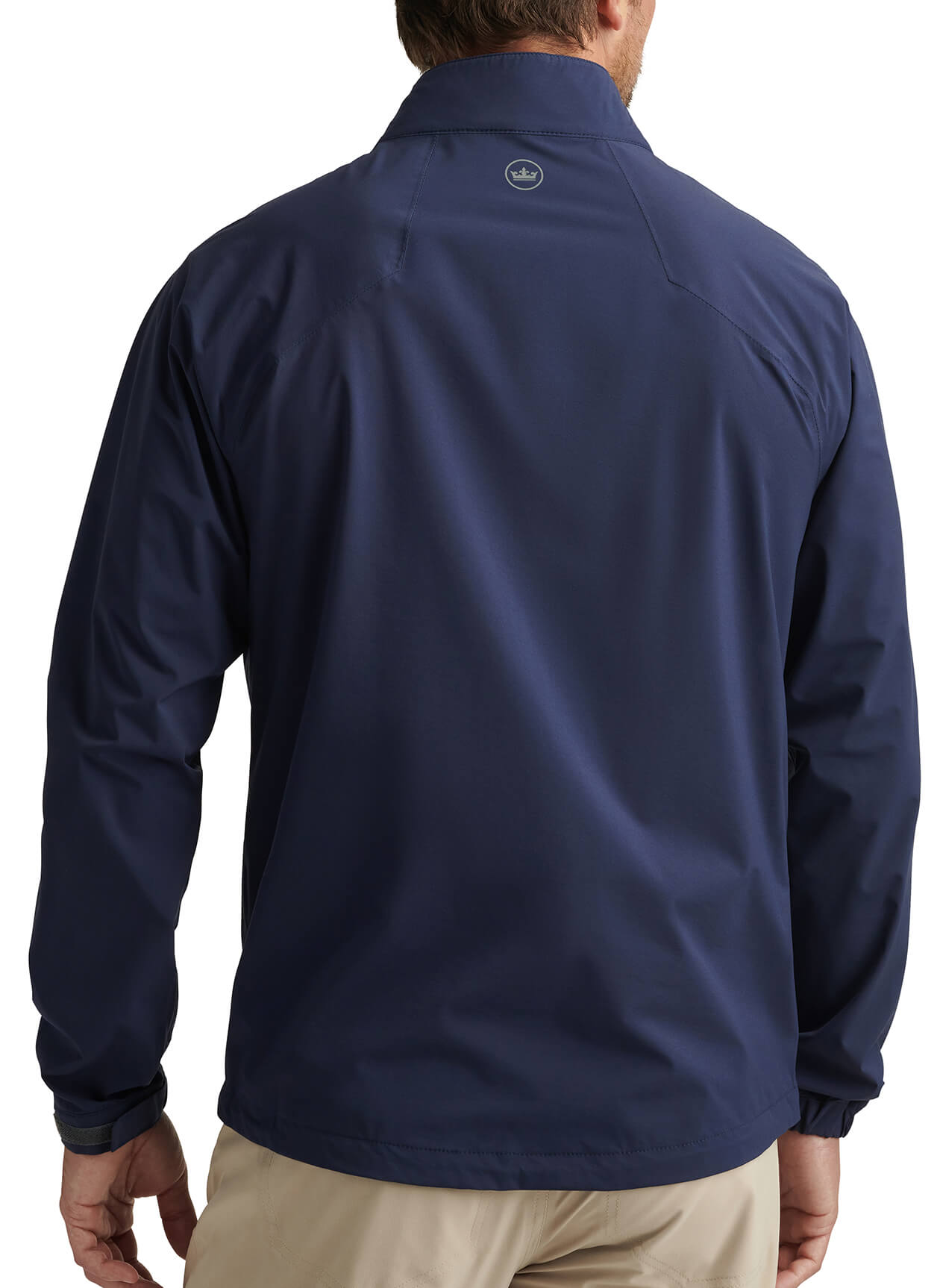 Peter Millar Men's Shield Rain Shell Half-Zip Jacket - Navy - LG