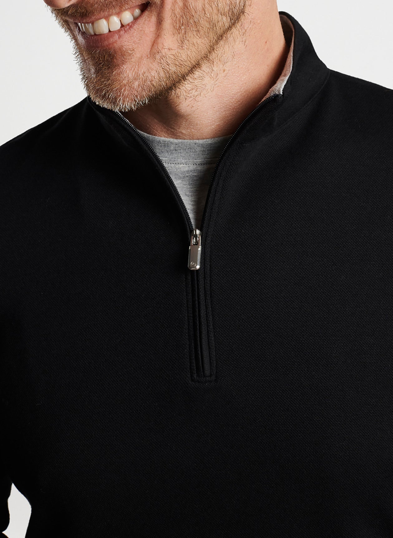 Peter Millar Men's Crown Comfort Quarter-Zip - Black - XXL