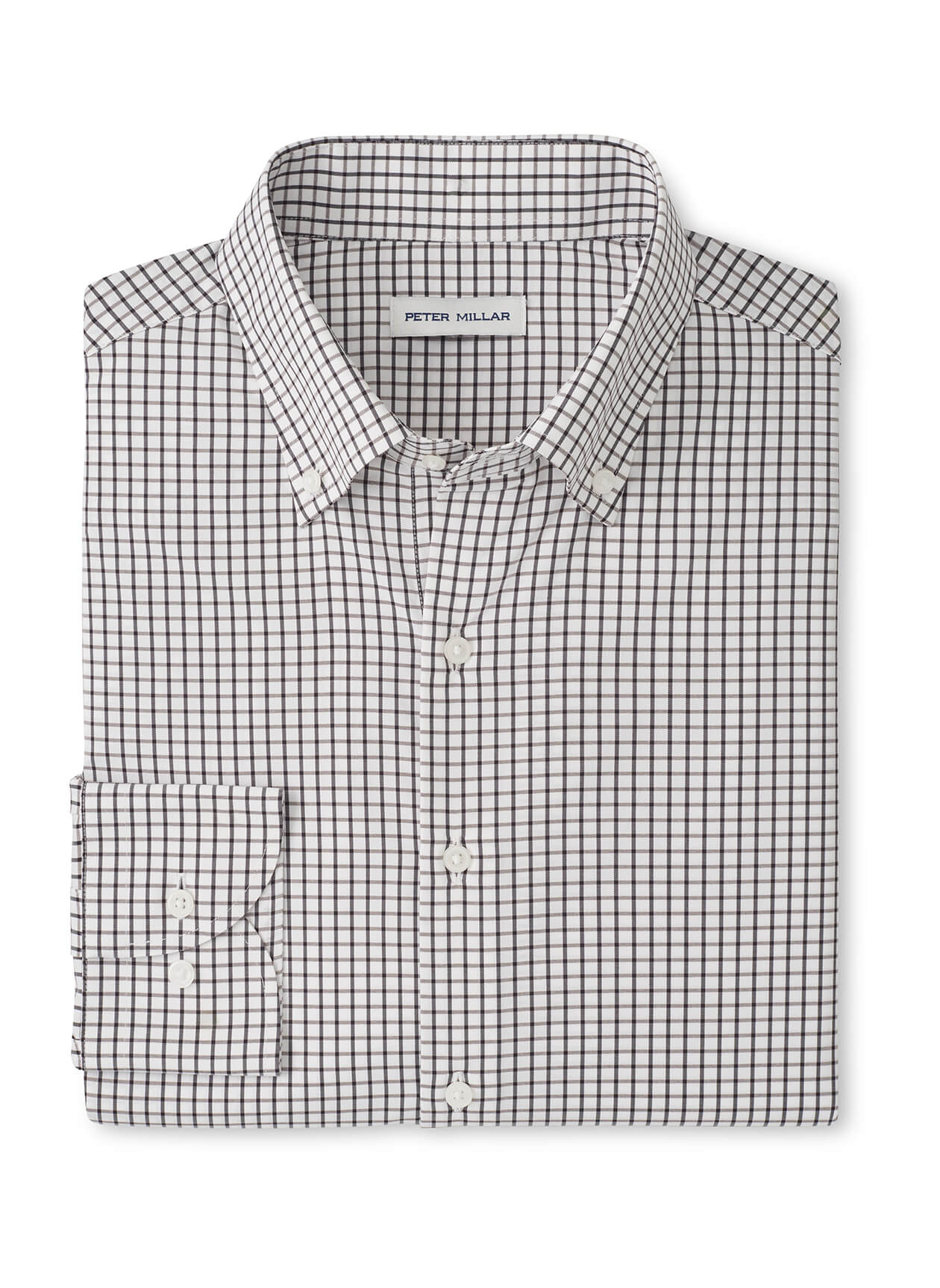Peter Millar Men's Hanford Performance Twill Sport Shirt FW25 - Black - SM