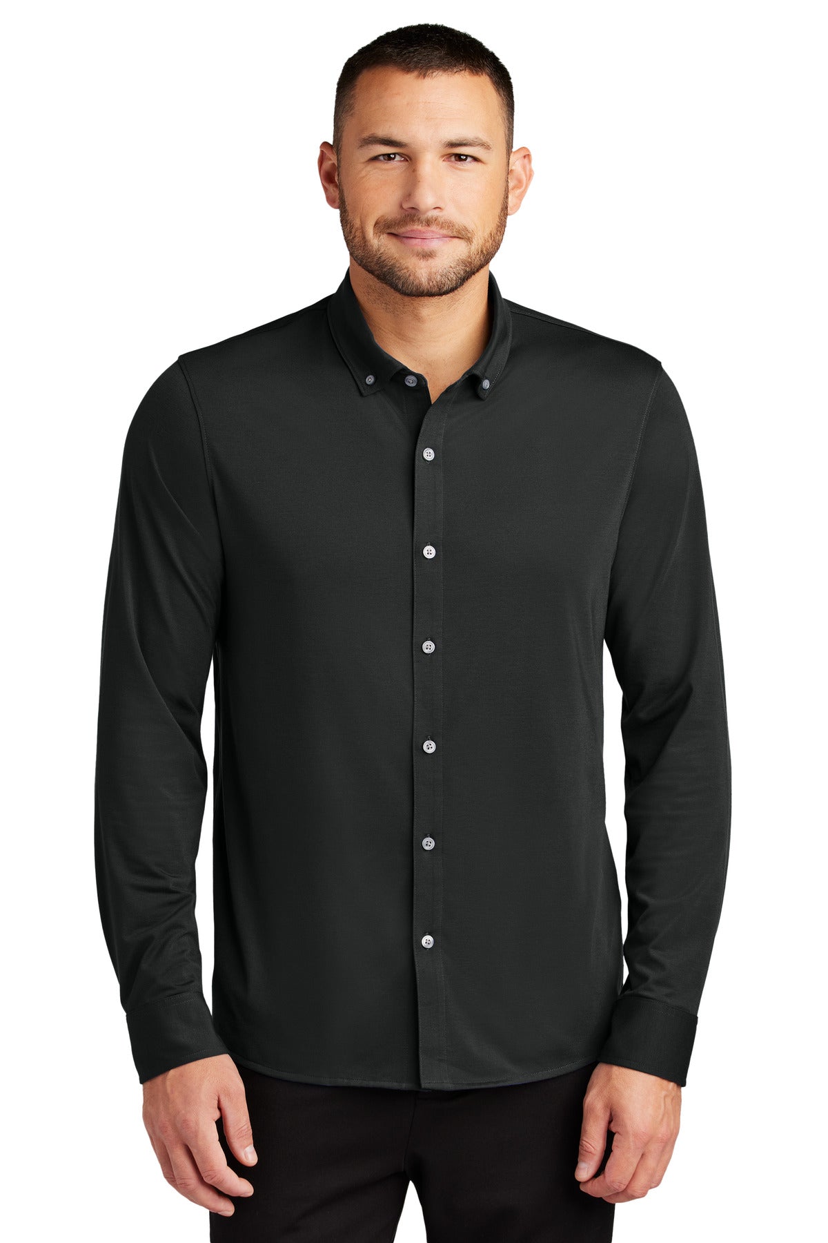 SanMar MM1018_DEEPBLACK_Model_Front.jpg