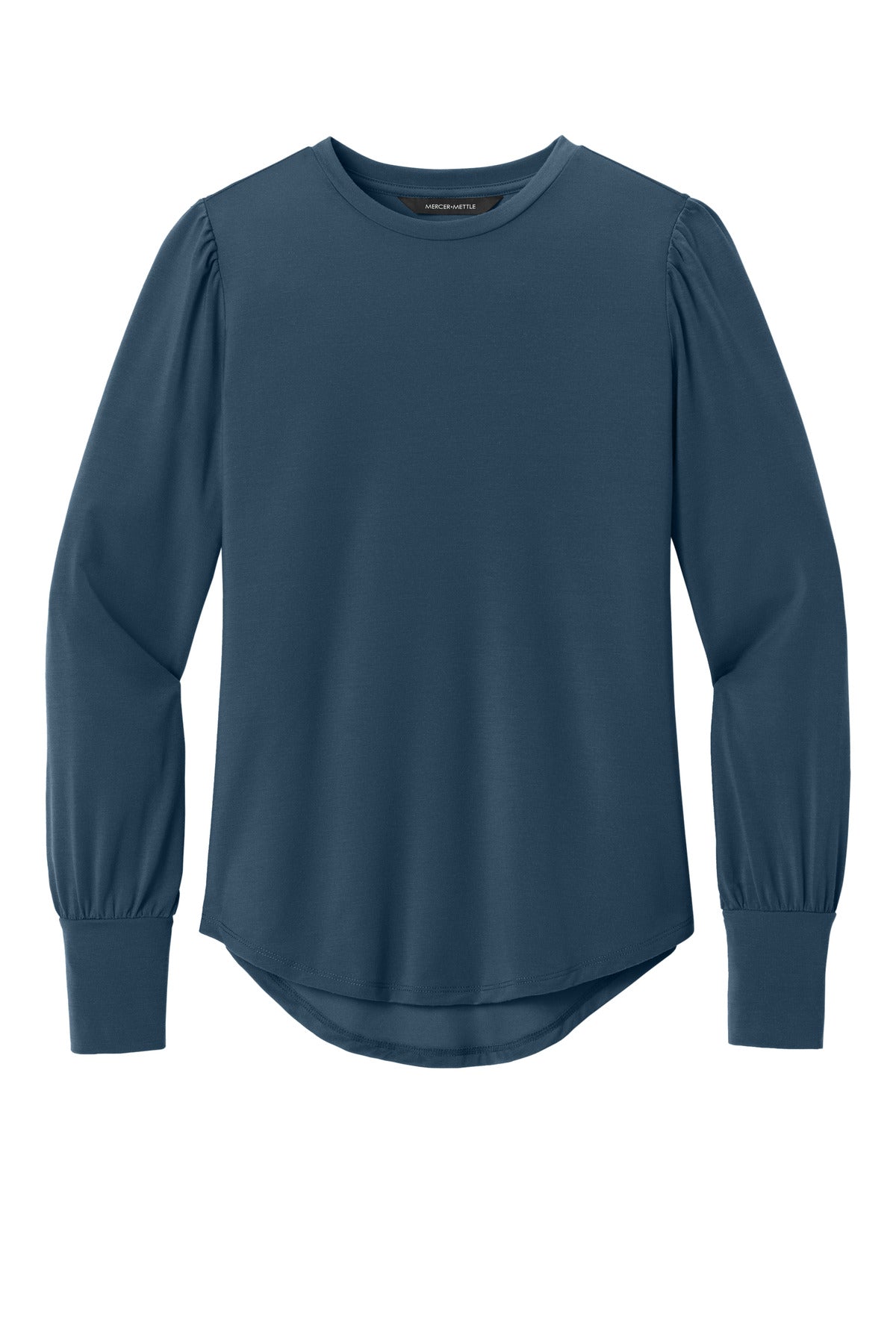 Mercer+Mettle Women's Stretch Jersey Long Sleeve Blouson Top MM1019
