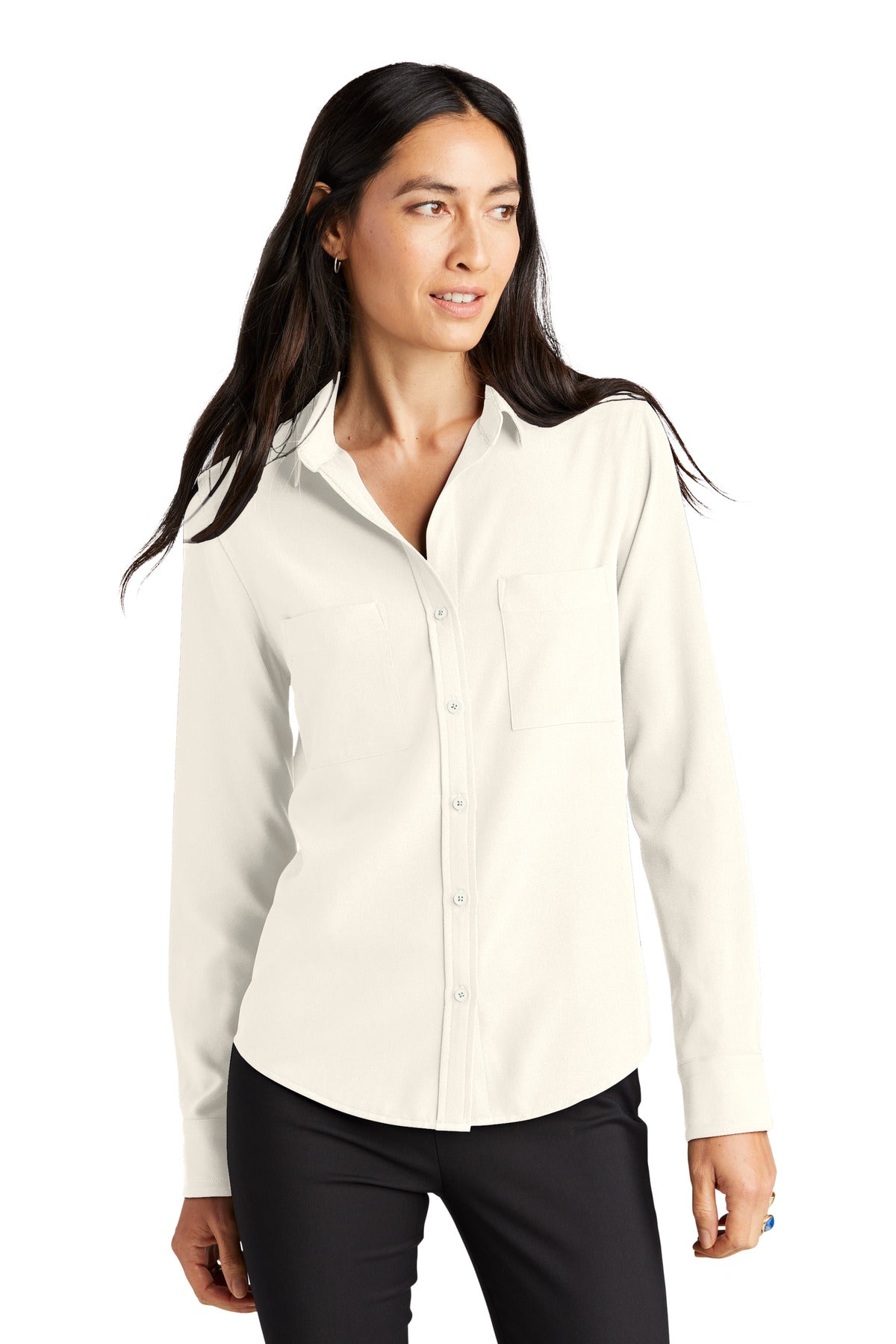 Mercer+Mettle Women's Stretch Crepe Long Sleeve Camp MM2013