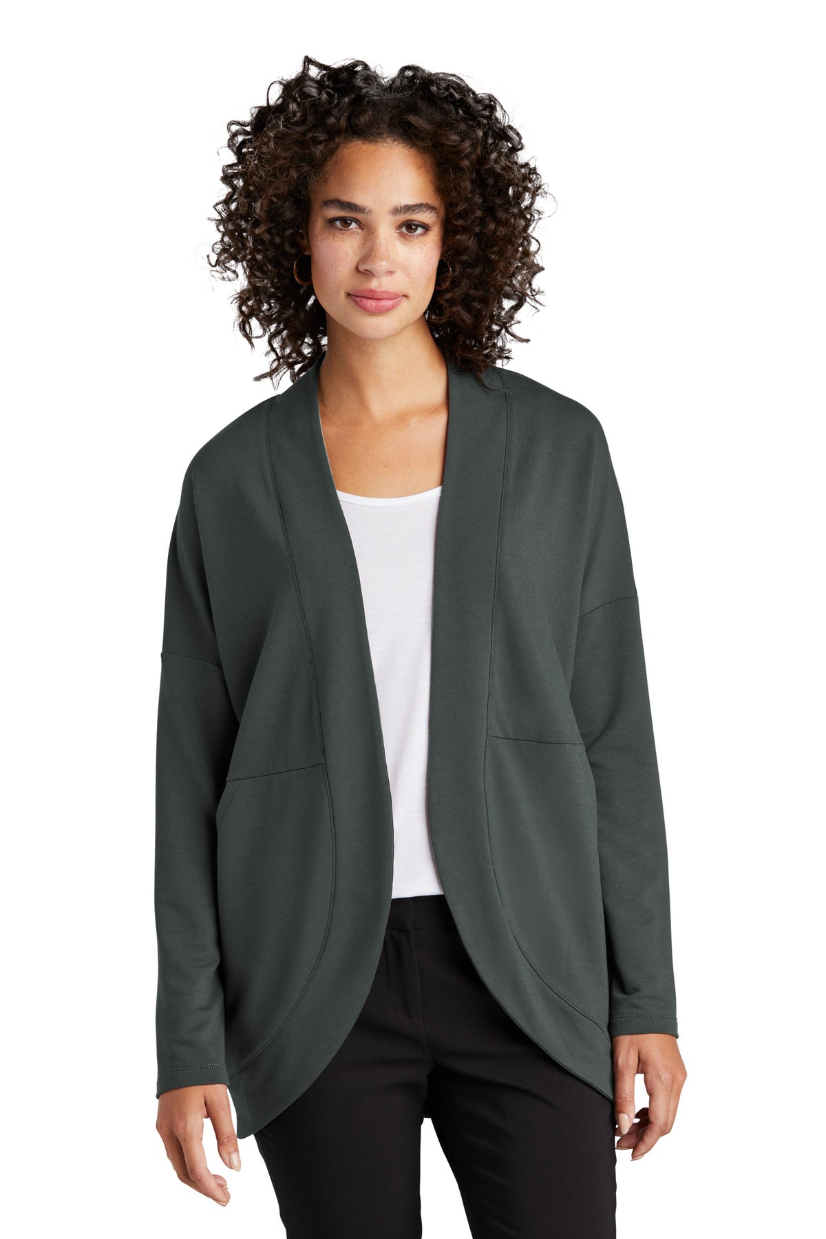 Front View of AnchorGrey Mercer+Mettle Women's Stretch Open-Front Cardigan MM3015 - XS