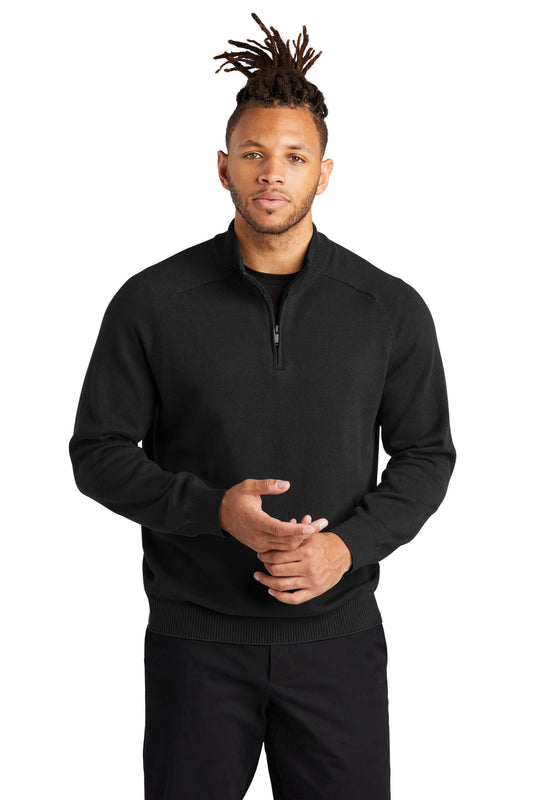 Front View of DeepBlack Mercer+Mettle 1/4-Zip Sweater MM3020 - XS