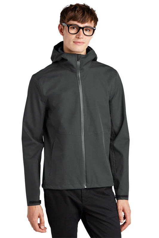 Front View of AnchorGrey Mercer+Mettle Waterproof Rain Shell MM7000 - XS