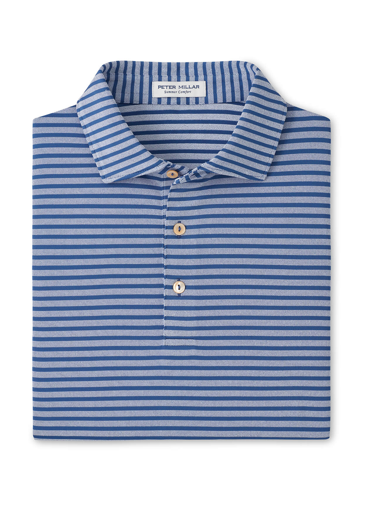 Peter Millar Men's Clark Performance Jersey Polo - Bluebird - LG