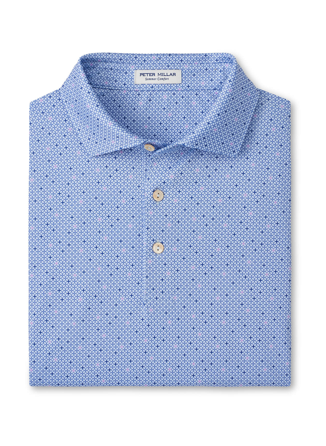 Peter Millar Men's Barrier Performance Jersey Polo - Stream Blue - SM