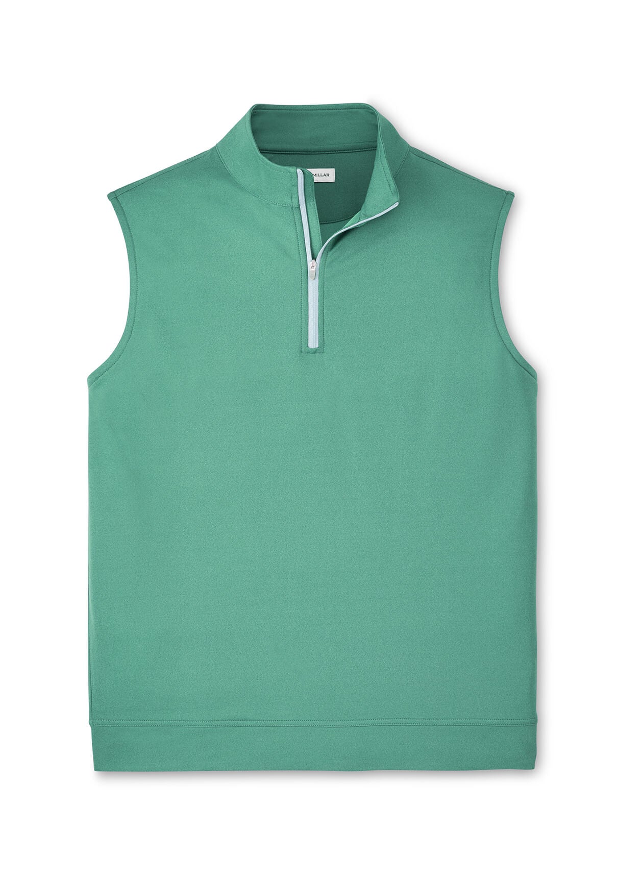 Peter Millar Men's Galway Melange Performance Quarter-Zip Vest S26 - Snow Pea - SM