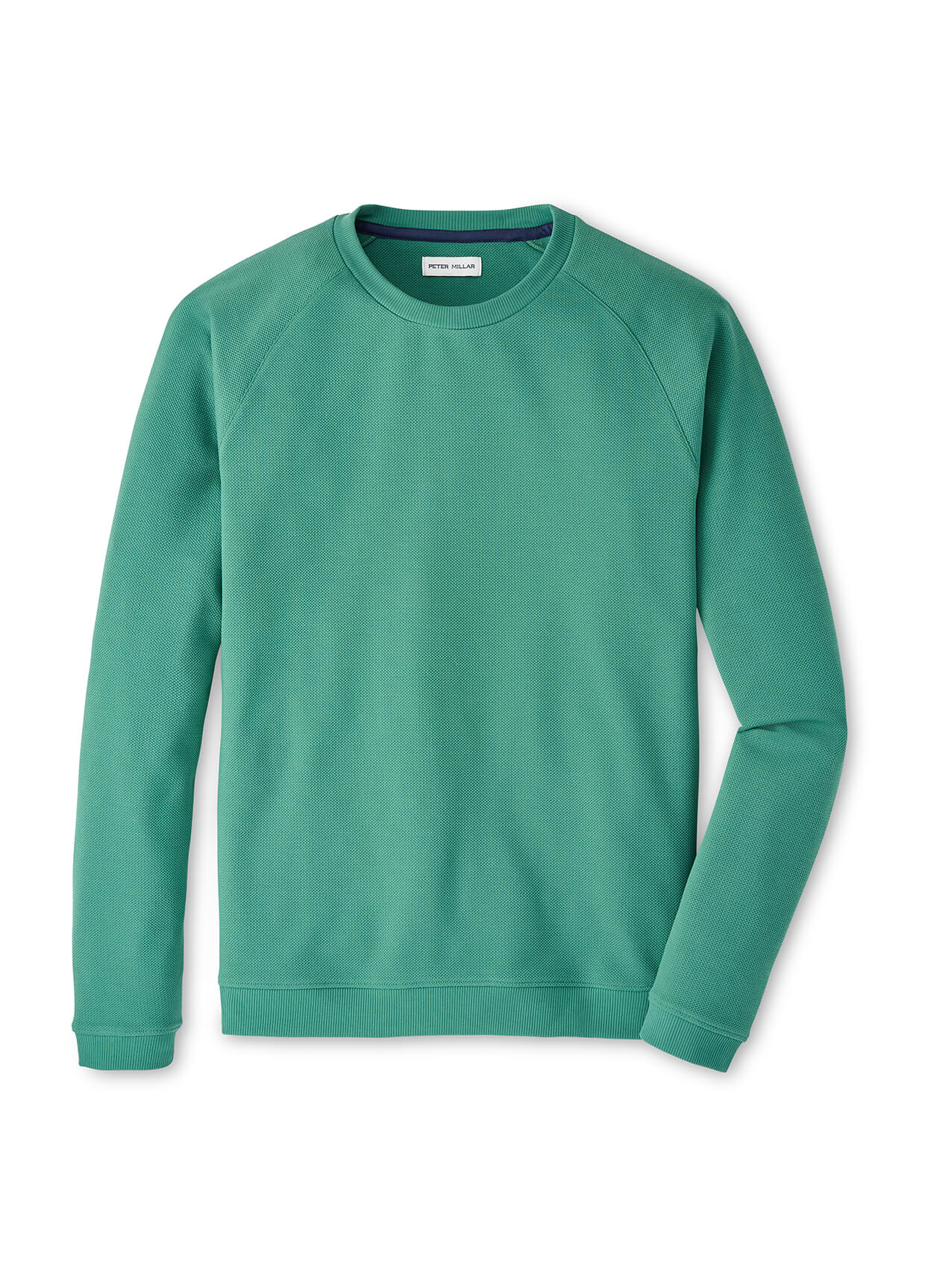 Peter Millar Men's Cradle Pique Performance Crewneck SP26 - British Grey - LG