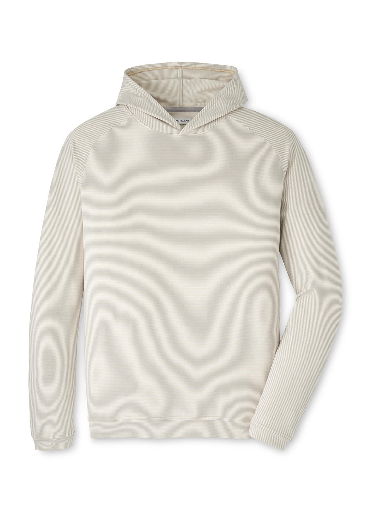Peter Millar Men's Pine Sugar Stripe Performance Hoodie SP26 - Biscuit - SM