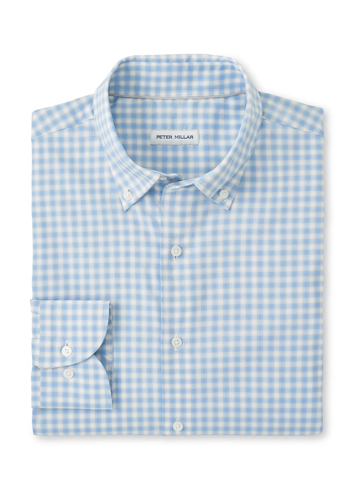 Peter Millar Men's Felix Crown Lite Cotton-Stretch Sport Shirt - Bluebird - MD