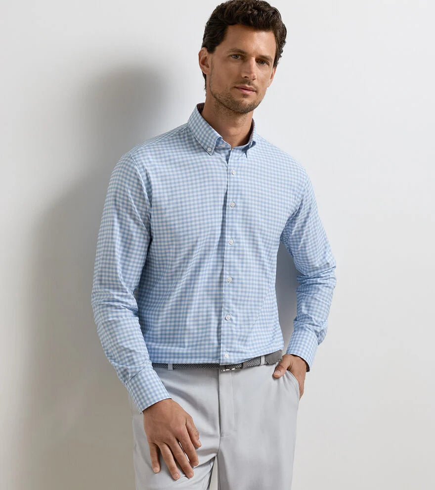 Peter Millar Men's Lewis Performance Twill Sport Shirt