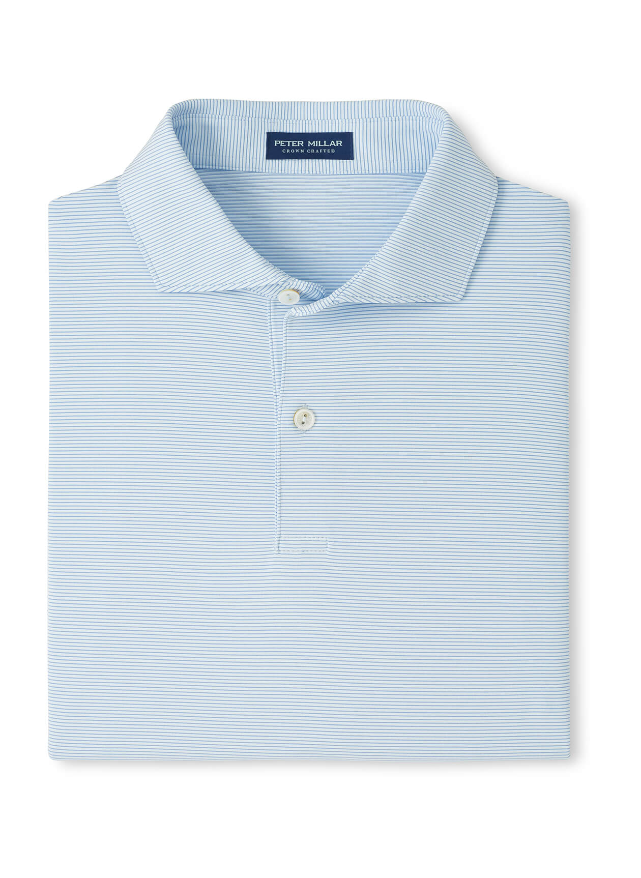 Peter Millar Men's Treble Performance Jersey Polo - Blue Brisk - SM