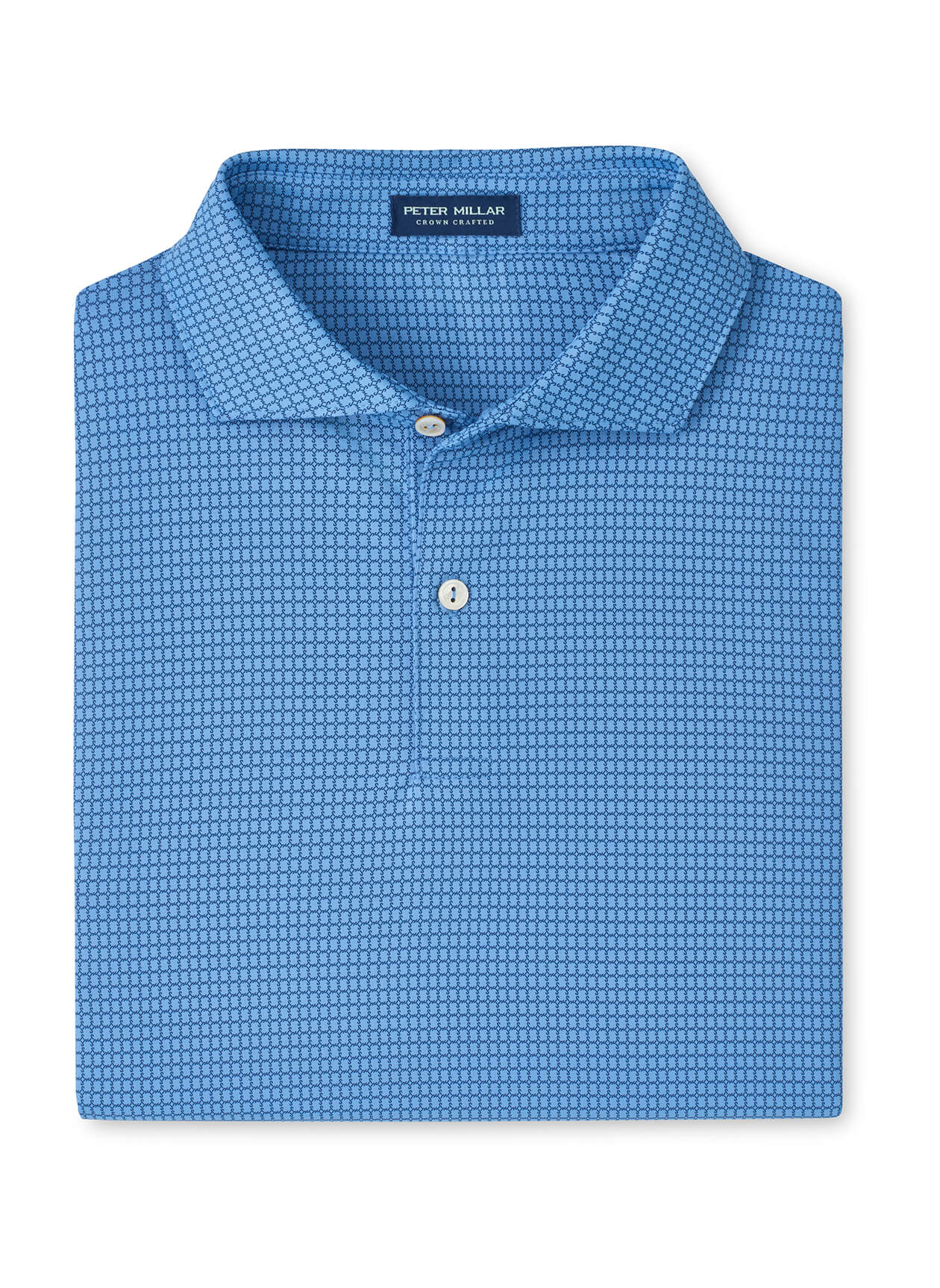 Peter Millar Men's Ponte Performance Jersey Polo - Blue Frost - MD