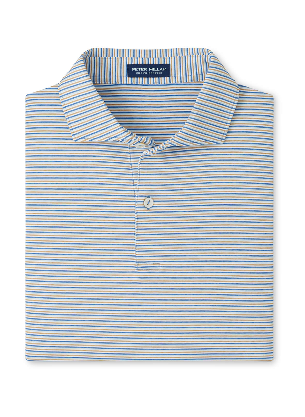 Peter Millar Men's Alda Performance Jersey Polo - Blue Frost - MD
