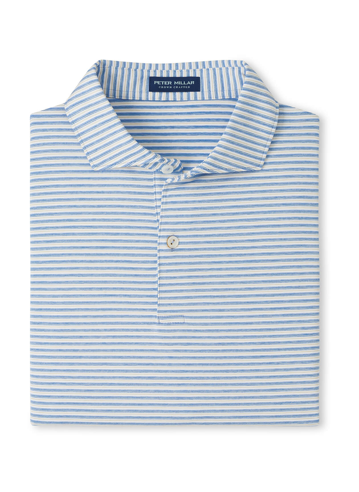 Peter Millar Men's Alda Performance Jersey Polo - Blue Frost - LG
