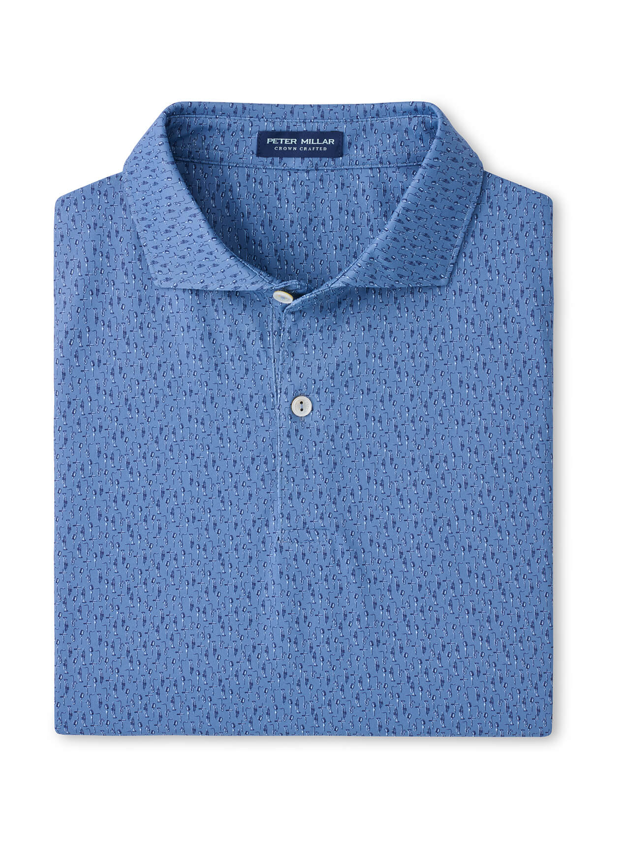 Peter Millar Men's Jazz Club Performance Jersey Polo - Storm - SM