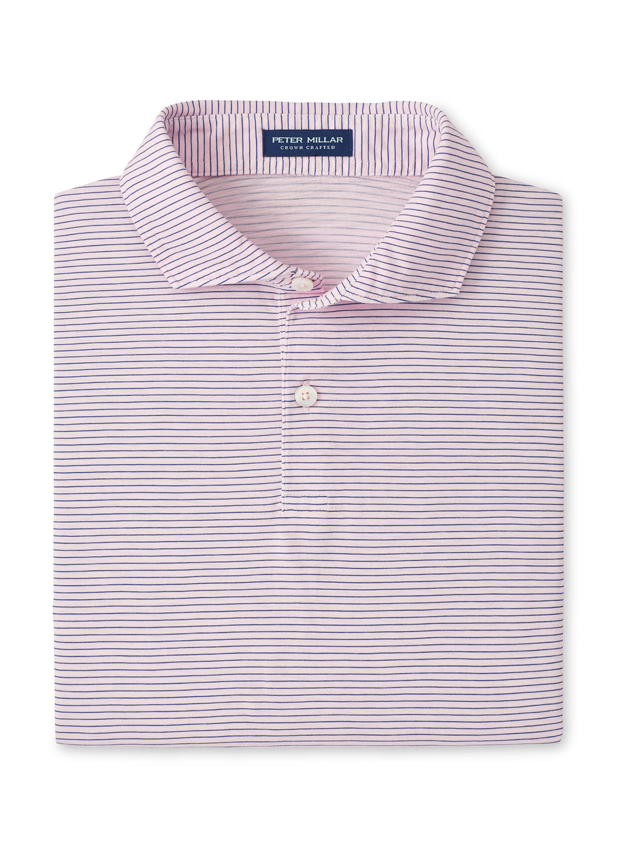 Peter Millar Men's Journeyman Stripe Polo - Blue Brisk - LG