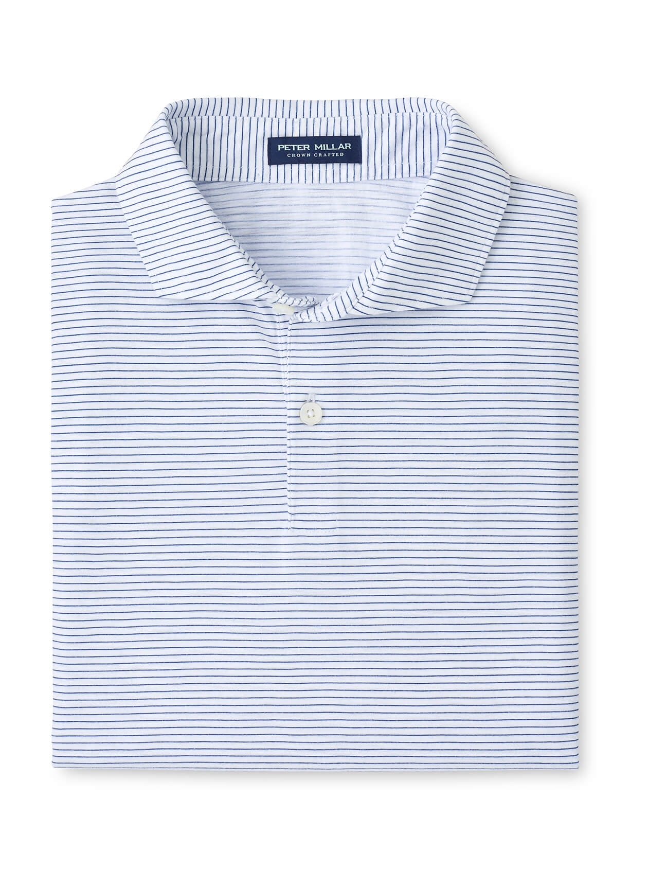 Peter Millar Men's Journeyman Stripe Polo - Blue Brisk - XL