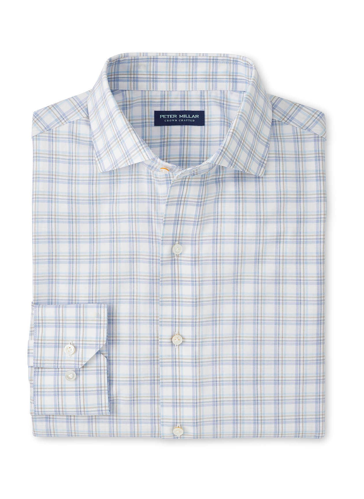 Peter Millar Men's Bechtle Performance Poplin Sport Shirt - Iris Mist - SM