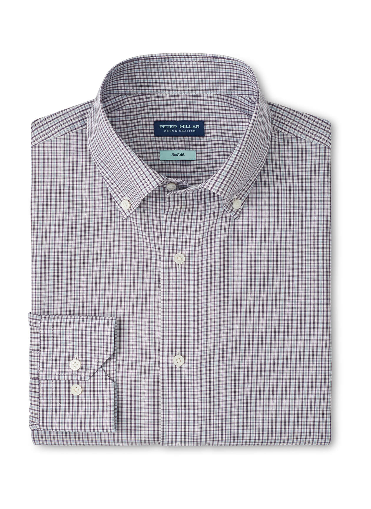 Peter Millar Men's Marco Cotton Sport Shirt - Purple Fig - SM