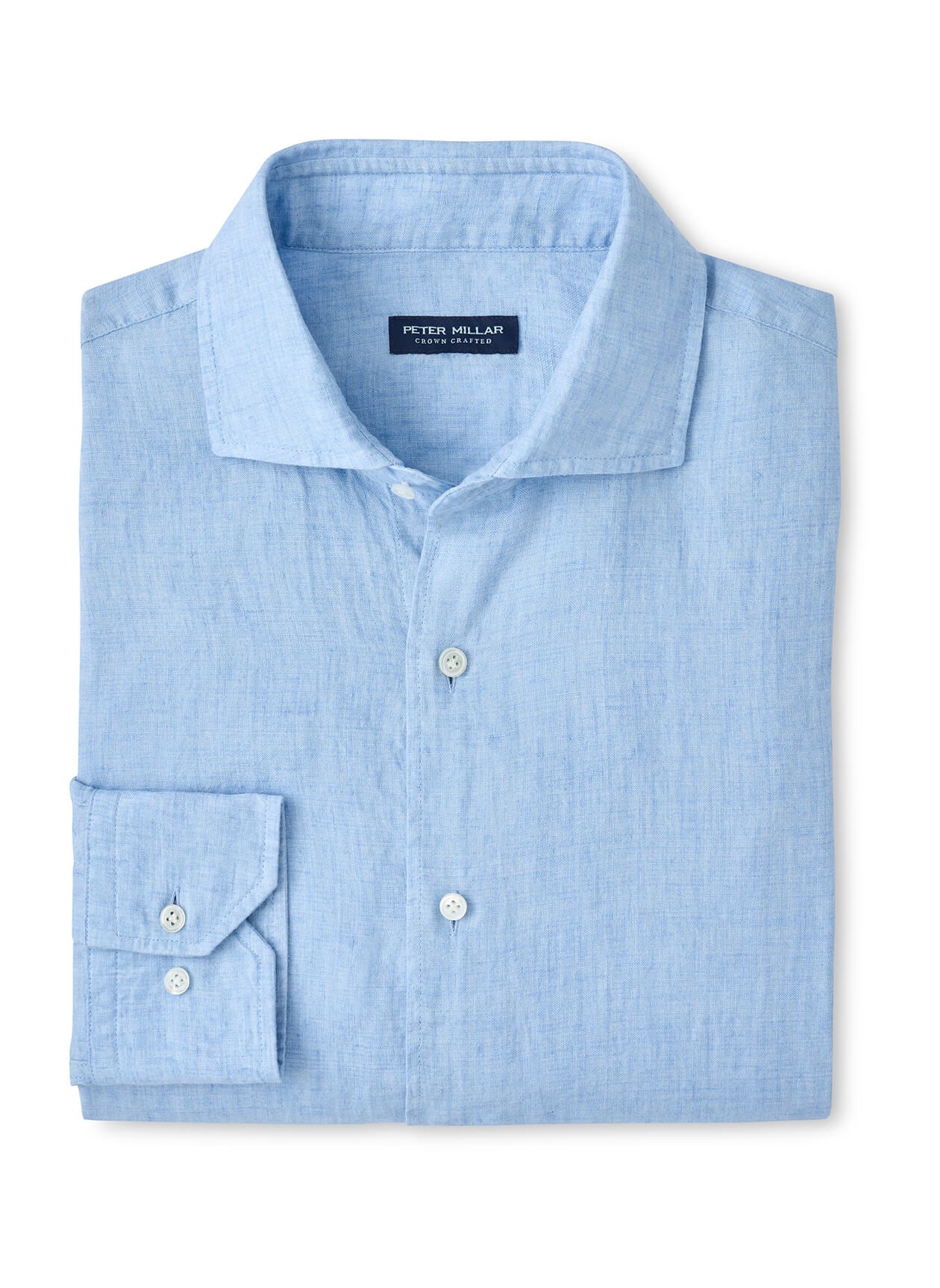 Peter Millar Men's Astino Lino Sport Shirt - Blue Frost - SM