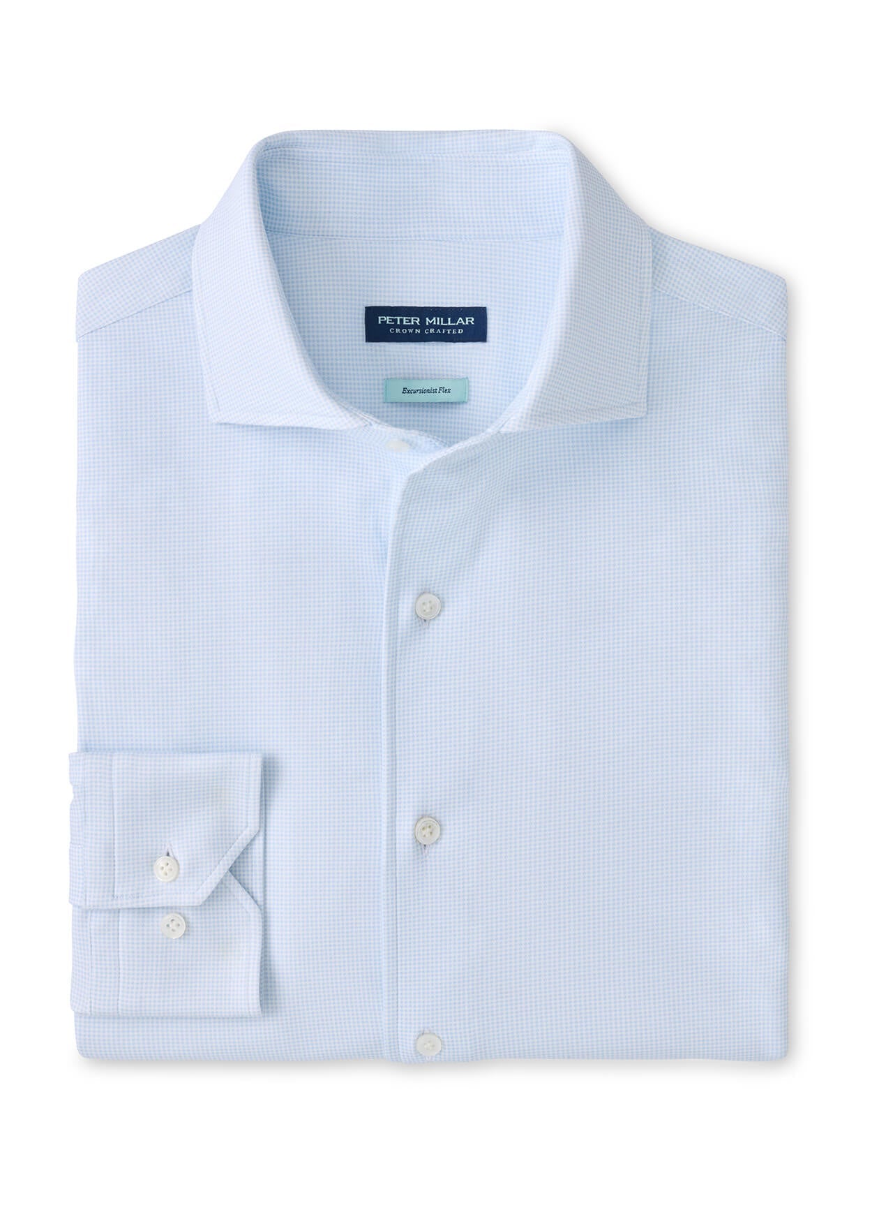 Peter Millar Men's Excursionist Flex Print Sport Shirt SP26 - Blue Frost - SM