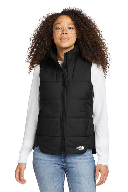 Front View of TNF Black The North Face Women's Everyday Insulated Vest. NF0A529Q - S