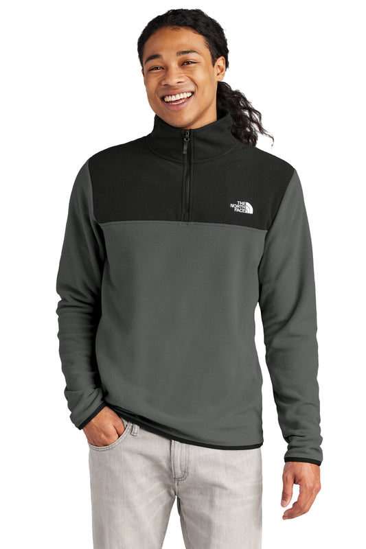 Front View of AsGy/TNFBk The North Face Glacier 1/4-Zip Fleece NF0A7V4L - S