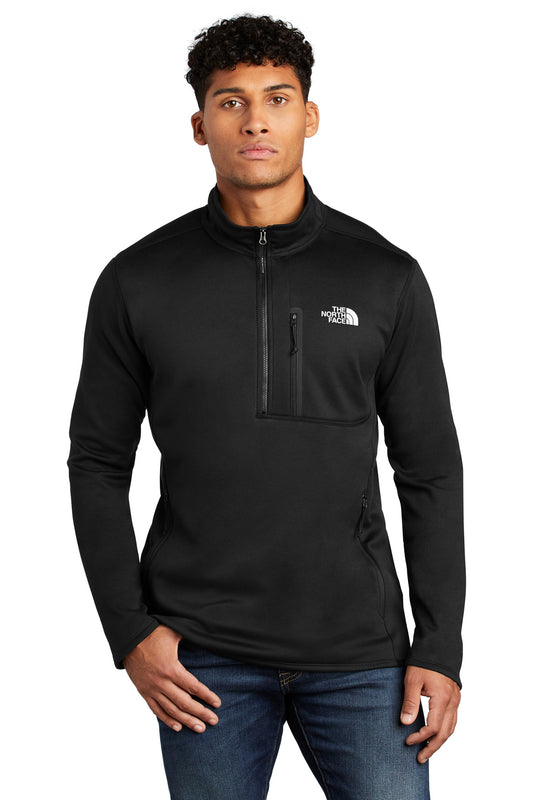 Front View of TNFBlack The North Face Skyline 1/2-Zip Fleece NF0A7V63 - S