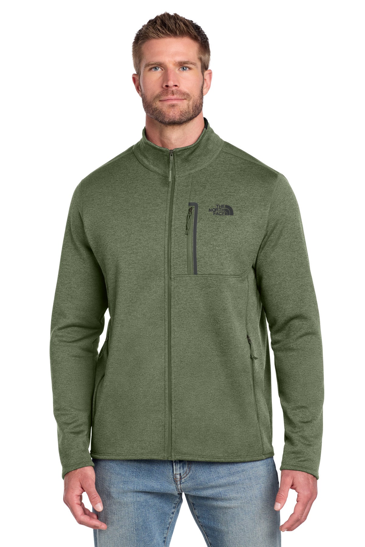 SanMar NF0A7V64_fourleafcloverheather_model_front.jpg