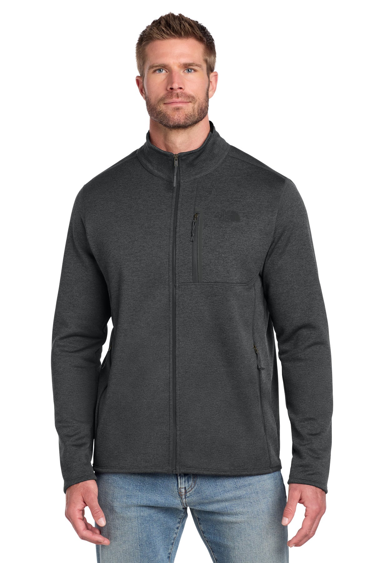 SanMar NF0A7V64_tnfdarkgreyheather_model_front.jpg