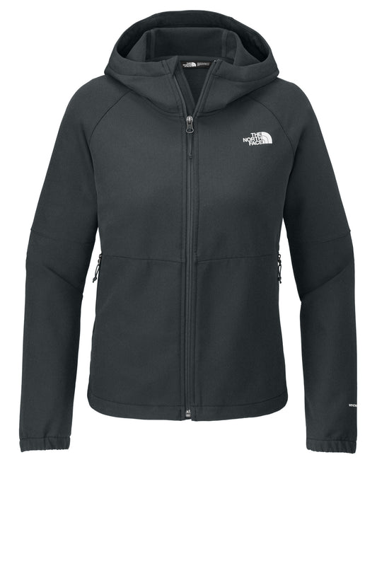 Front View of AsphGyDkH The North Face Women's Barr Lake Hooded Soft Shell Jacket NF0A8BUE - S