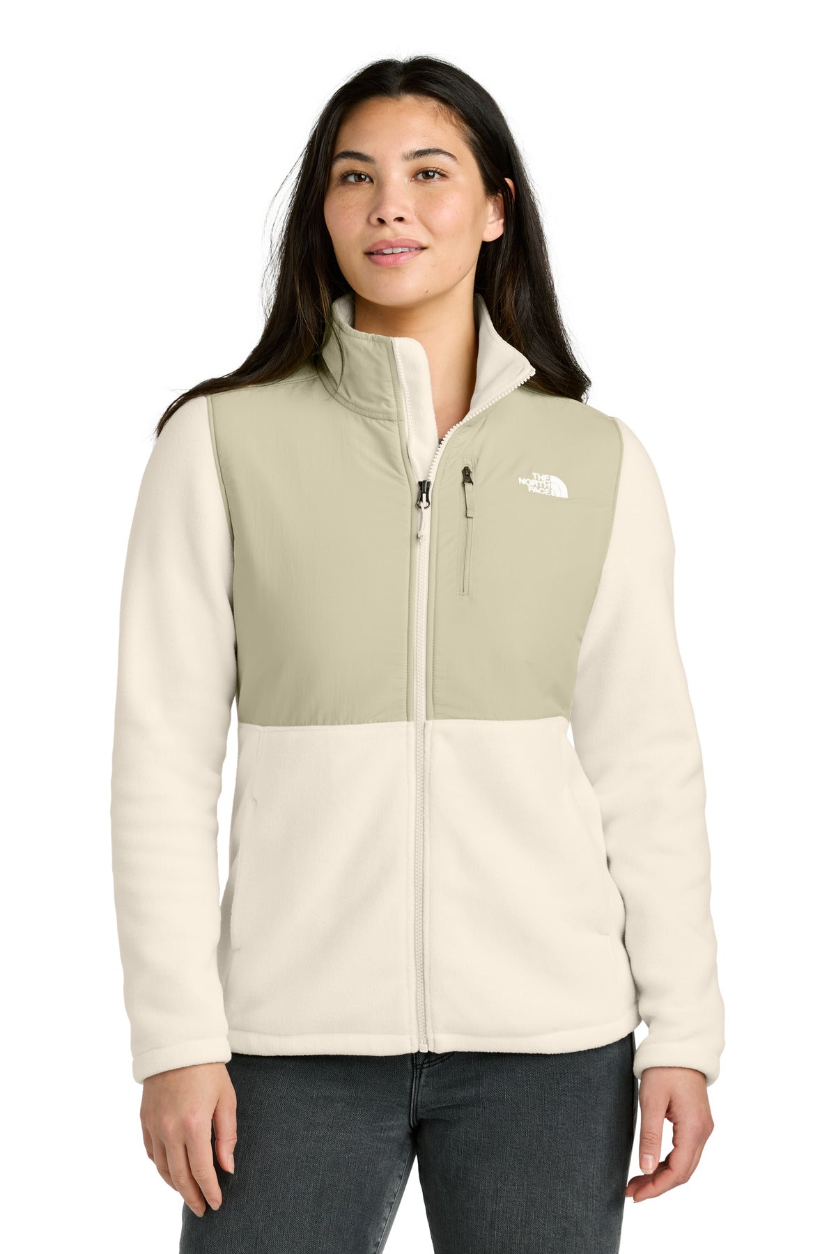 Front View of GdnaW/Grvl The North Face Women's Highest Peak Full-Zip Fleece Jacket NF0A8BUR - S