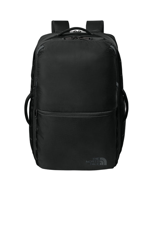 Front View of ShadyBlue The North Face 35L Travel Backpack NF0A8EZK