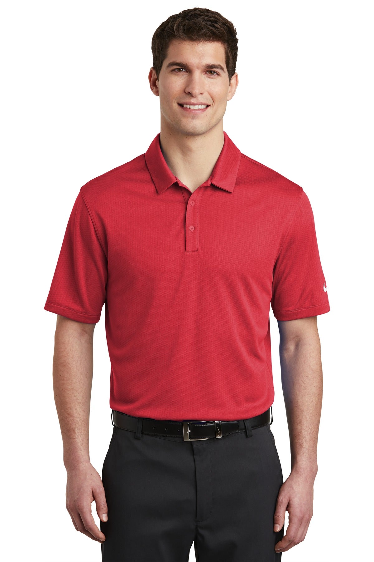 SanMar NKAH6266_gymred_model_front_072018.jpg
