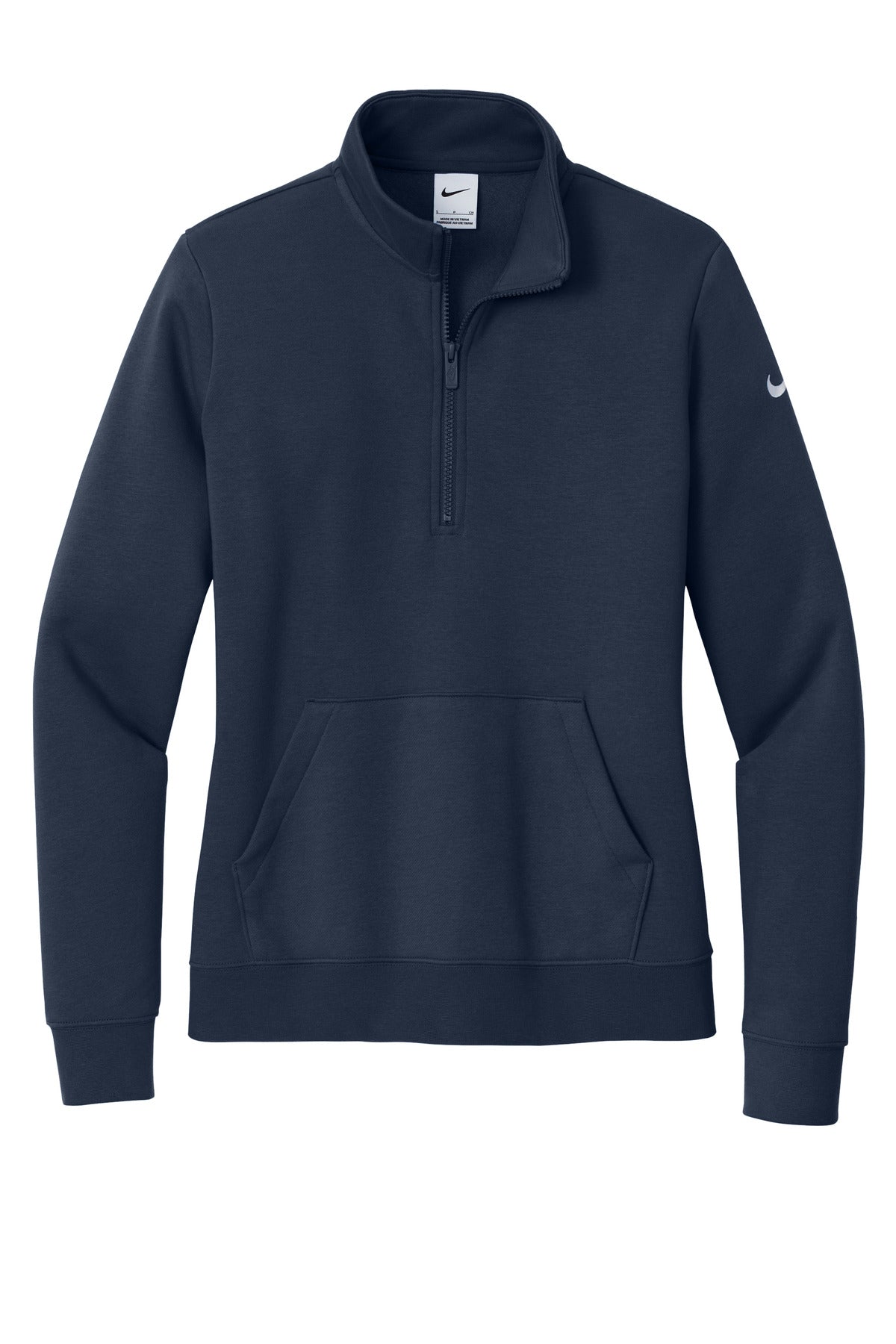 Nike Women's Club Fleece Sleeve Swoosh 1/2-Zip NKDX6720