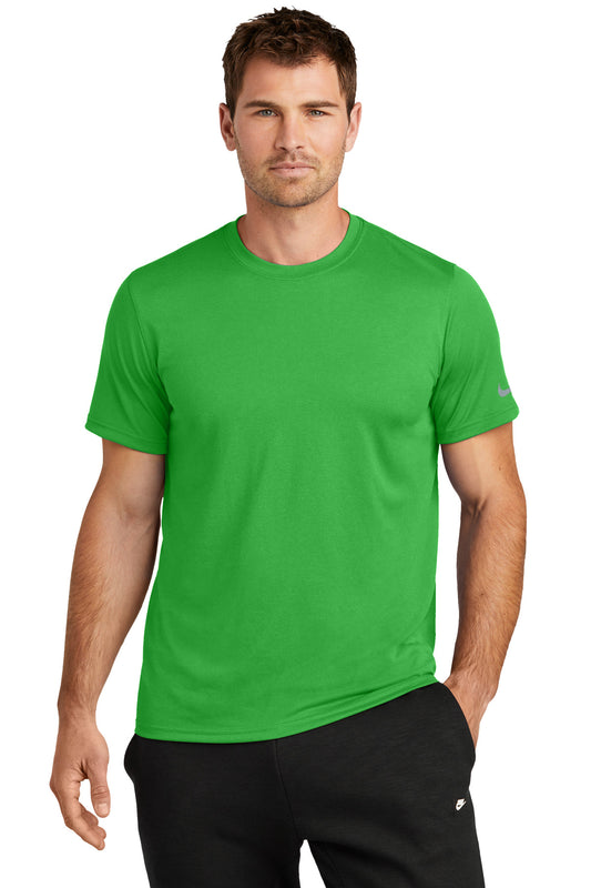 Front View of AppleGreen Nike Swoosh Sleeve rLegend Tee NKDX8730 - S