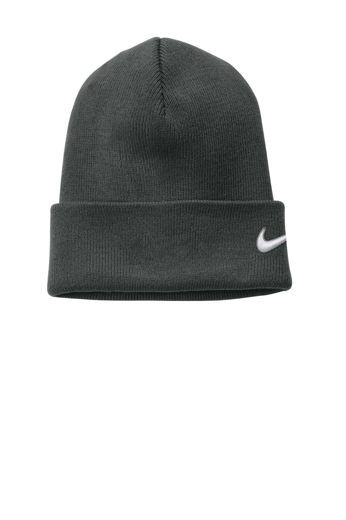 Front View of Anthracite Nike Team Cuffed Beanie NKFB6539