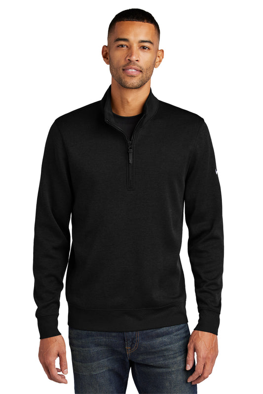 Front View of Black Nike Dri-FIT Corporate 1/2-Zip NKFD9892 - XS