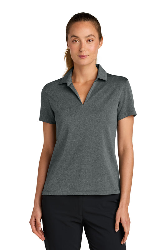 Front View of AnthrctHt Nike Women's Dri-FIT Smooth Heather Polo NKFQ4793 - S
