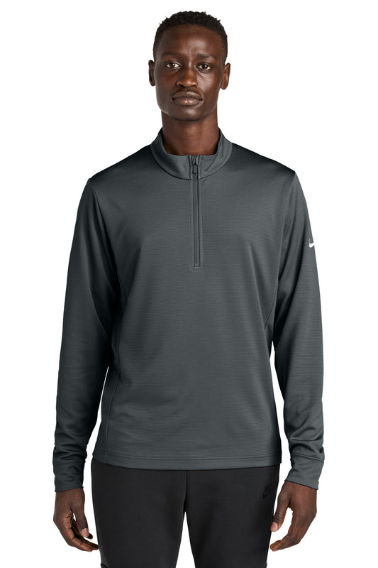 Front View of Anthracite Nike Essential 1/2-Zip Cover-Up NKHM8036 - XS